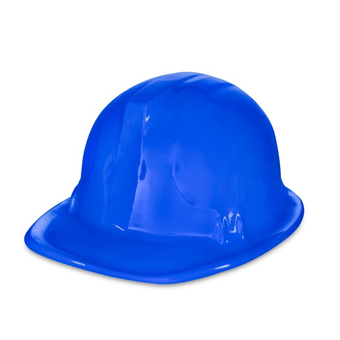 blue hard hat
