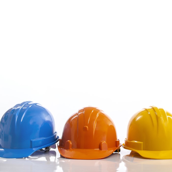 hard hats should be made of fiberglass or