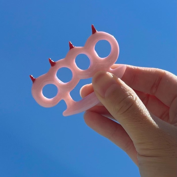 spiked brass knuckles