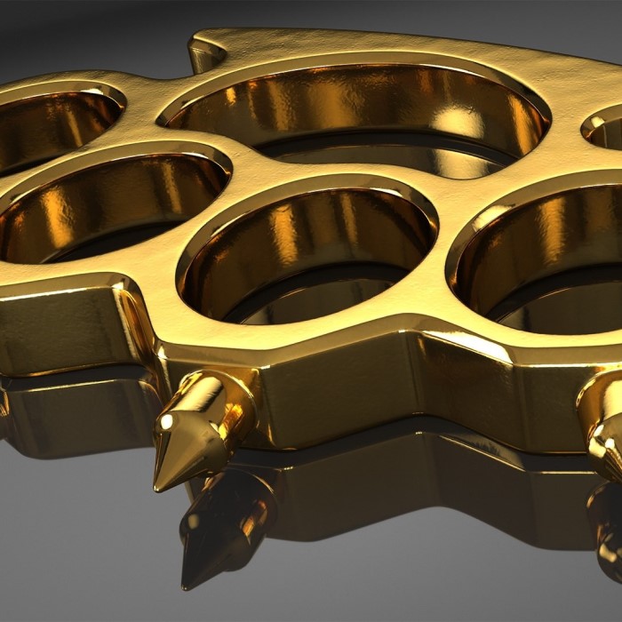 spiked brass knuckles