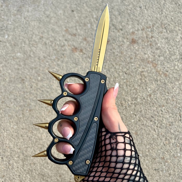 brass knuckles knife
