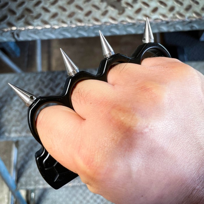 spiked brass knuckles