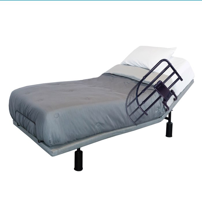 bed rail for adjustable bed